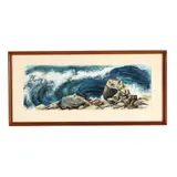 Fishing on the Rocks by Myrtle Tremblay, Watercolor on paper, sold May 2026