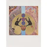 Composition au portrait by Mati Klarwein, 1976, Lithographie sur papier, sold Apr 2015