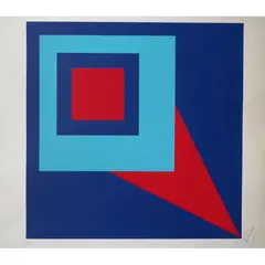 Pointe Rouge by Lucienne Olivieri, circa 1970, Sérigraphie sur papier d'Arches, sold Apr 2015