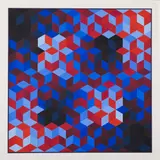 Hommage à l'Hexagone by Victor Vasarely, 1969, Sérigraphie sur papier, sold Apr 2015