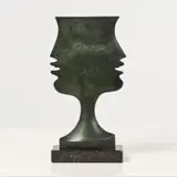 Cyclades by Jean Cocteau, Bronze à patine verte et marbre noir, sold Apr 2015