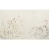 Scène d’histoire romaine by Luigi Sabatelli, Plume et encre brune, sur traits de crayon noir, sold Apr 2015