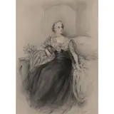 Lady Latta by Xavier de Poret, Aquarelle, crayon noir, gommage et estompe, sold Apr 2015