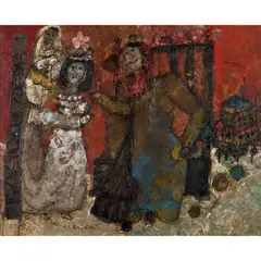 Histoire de la Reine Esther by Théo Tobiasse, Huile sur toile, sold Apr 2015