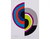 Petite composition - circa 1970 by Sonia Delaunay, Lithographie en couleurs signée et justifiée, sold Apr 2018
