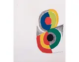 Petite composition II - circa 1965 by Sonia Delaunay, Lithographie en couleurs, signée, sold Apr 2018