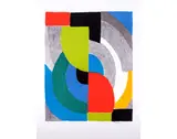 Olympie - circa 1970 by Sonia Delaunay, Lithographie en couleurs, signée, sold Apr 2018