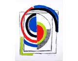 À jour - circa 1960 by Sonia Delaunay, Lithographie en couleurs, signée, sold Apr 2018