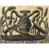 Sans titre, c. 1950 by Mwenze Kibwanga, Huile sur papier, sold Sep 2018
