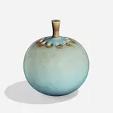 Rare vase by Stig Lindberg, 1956, glazed stoneware, sold Apr 2023