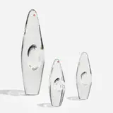 Orkidea vases, collection of three by Timo Sarpaneva, 1953, glass, sold Apr 2023