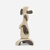 Sculpture by Paul Laszlo, c. 1953, carved and lacquered wood, sold Mar 2023