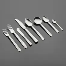 Bernadotte flatware service by Prince Sigvard Bernadotte, c. 1939, sterling silver, stainless steel, sold Mar 2023