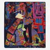 Tapestry by Dana Schutz, 2005, machine-woven wool, sold Mar 2023