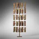 Untitled (Multi-Plane Construction) by Harry Bertoia, 1959, melt-coated brass over steel with applied patina, sold Mar 2023
