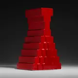 Vase, model Y37 from the Yantra series by Ettore Sottsass, 1969, glazed ceramic, sold Mar 2023
