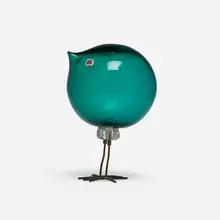 Pulcini by Alessandro Pianon, c. 1963, glass, murrine, copper, sold Mar 2023
