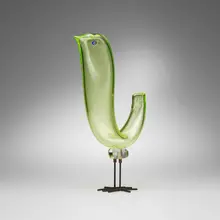 Pulcini by Alessandro Pianon, c. 1963, glass, murrine, copper, sold Mar 2023