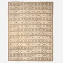Half-pile carpet by Prince Sigvard Bernadotte, c. 1955, hand-woven wool, hand-knotted wool, sold Mar 2023