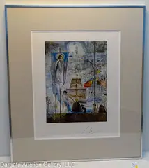 The Dream of Columbus Lithograph by Salvador Dalí, Pencil signed lower right, offered Dec 2023