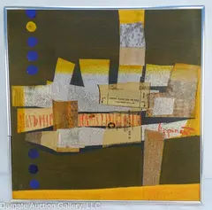 Untitled by Janet Lippincott, Mixed media collage on canvas, offered Dec 2023