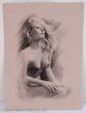 Untitled by Arthur Smith, Charcoal and chalk on textured thick artist paper, offered Dec 2023