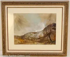 Untitled by Nick Ruggieri, Watercolor Mountain Landscape, offered Dec 2023