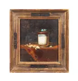Worn Velvet & Turquoise" - 1989 by Sherrie McGraw, oil on board, sold Mar 2025
