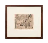 Passaic River by Oscar Florianus Bluemner, crayon on paper, sold Mar 2025