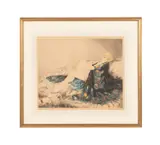 The Silk Robe (La Robe de Chine)" - 1926 by Louis Icart, etching and aquatint on paper, sold May 2025