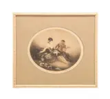 Storyteller (La Bonne Historie)" - 1926 by Louis Icart, etching with drypoint on paper, sold May 2025