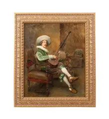 Troubador by Alex de Andreis, oil on canvas, sold May 2025