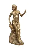 Untitled - Young Boy with Goat by Julien Lorieux, bronze, sold May 2025