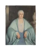 Untitled - Portrait of a Pious Lady in Blue - 1929 by Giovanni Battista Troccoli, oil on canvas, sold May 2025