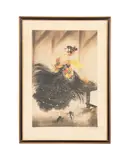 Carmen Flamenco" - copyright date 1927 by Louis Icart, etching and drypoint on paper, sold May 2025