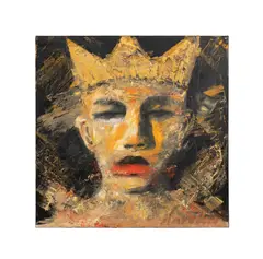 Untitled - Face with Crown by David Harouni, oil on canvas, sold Jun 2025