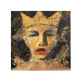 Untitled - Face with Crown by David Harouni, oil on canvas, sold Jun 2025