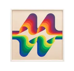 Untitled - (Rainbow III) from La Longue Marche - 1974 by Julio Le Parc, screenprint on paper, sold Jun 2025