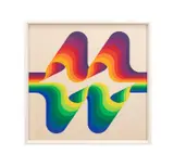 Untitled - (Rainbow III) from La Longue Marche - 1974 by Julio Le Parc, screenprint on paper, sold Jun 2025
