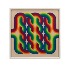 Untitled - (Rainbow I) from La Longue Marche - 1974 by Julio Le Parc, screenprint on paper, sold Jun 2025