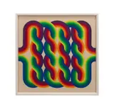 Untitled - (Rainbow I) from La Longue Marche - 1974 by Julio Le Parc, screenprint on paper, sold Jun 2025
