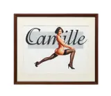 Camille" (Camille Rodile) - 2000 by Hubert de Lartigue, acrylic and airbrush on paper, sold Jun 2025