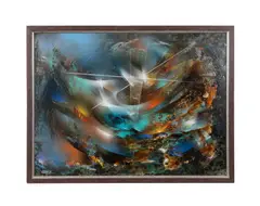 Shipwreck by Leonardo M. Nierman, acrylic on masonite, sold Jun 2025