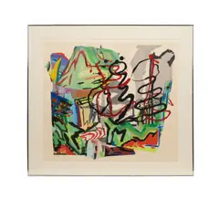 born 1946). "Yoyogi II" - 1984 by Judy Pfaff, woodcut on Echizen Kozo paper, sold Jun 2025