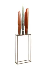Memory in 3D" - circa 2005 by Pascal Pierme, mixed media sculpture on metal stand, sold Jun 2025