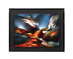 Magic Flight by Leonardo M. Nierman, acrylic on masonite, sold Jun 2025