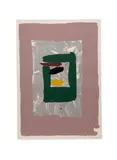 Pink Square" - circa 1980 by Kikuo Saito, screenprint on paper, sold Jun 2025