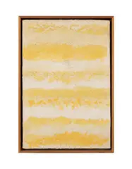 Untitled - Luminous Yellow Linear Abstract - second half 20th century by Anders Knutsson, oil on canvas, sold Jun 2025