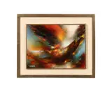 Viento Cosmico by Leonardo M. Nierman, acrylic on masonite, sold Jun 2025
