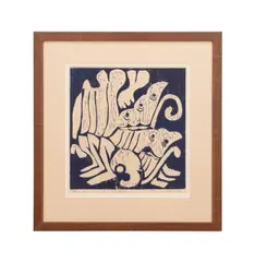 Butterfly" - 1974 by Bill Barrett, woodcut on paper, sold Jun 2025